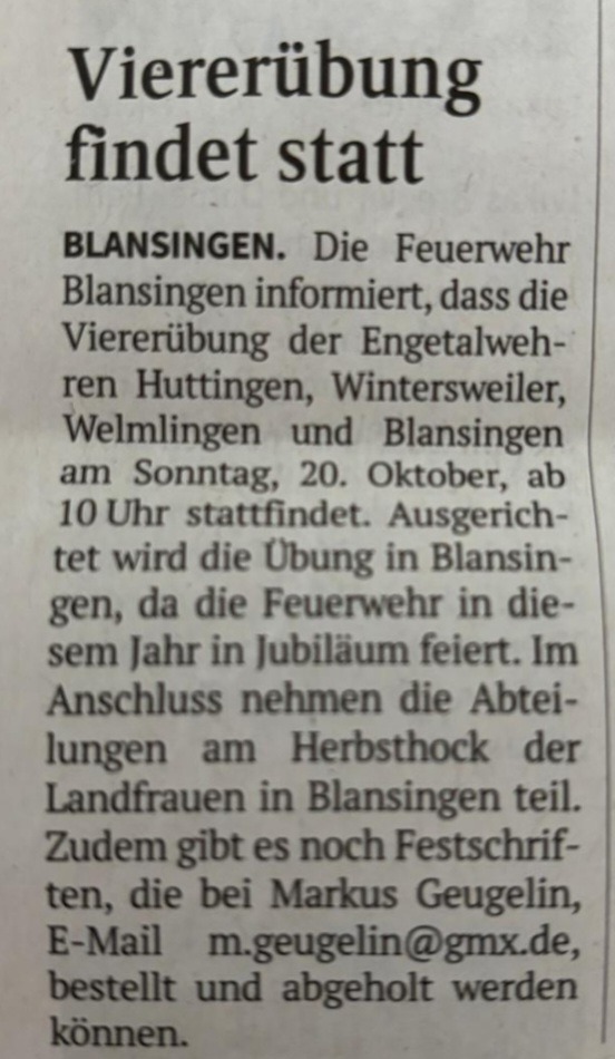 20.10.24 Vierer Übung in Blansingen